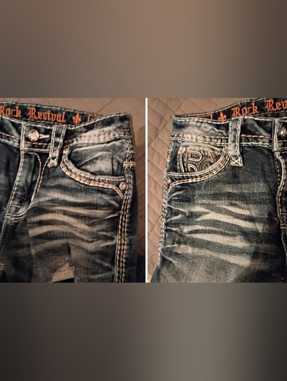 Rock Revival Semah Mid-Rise Boot Stretch Ripped Jeans Ladies Size 24 - Picture 6 of 16